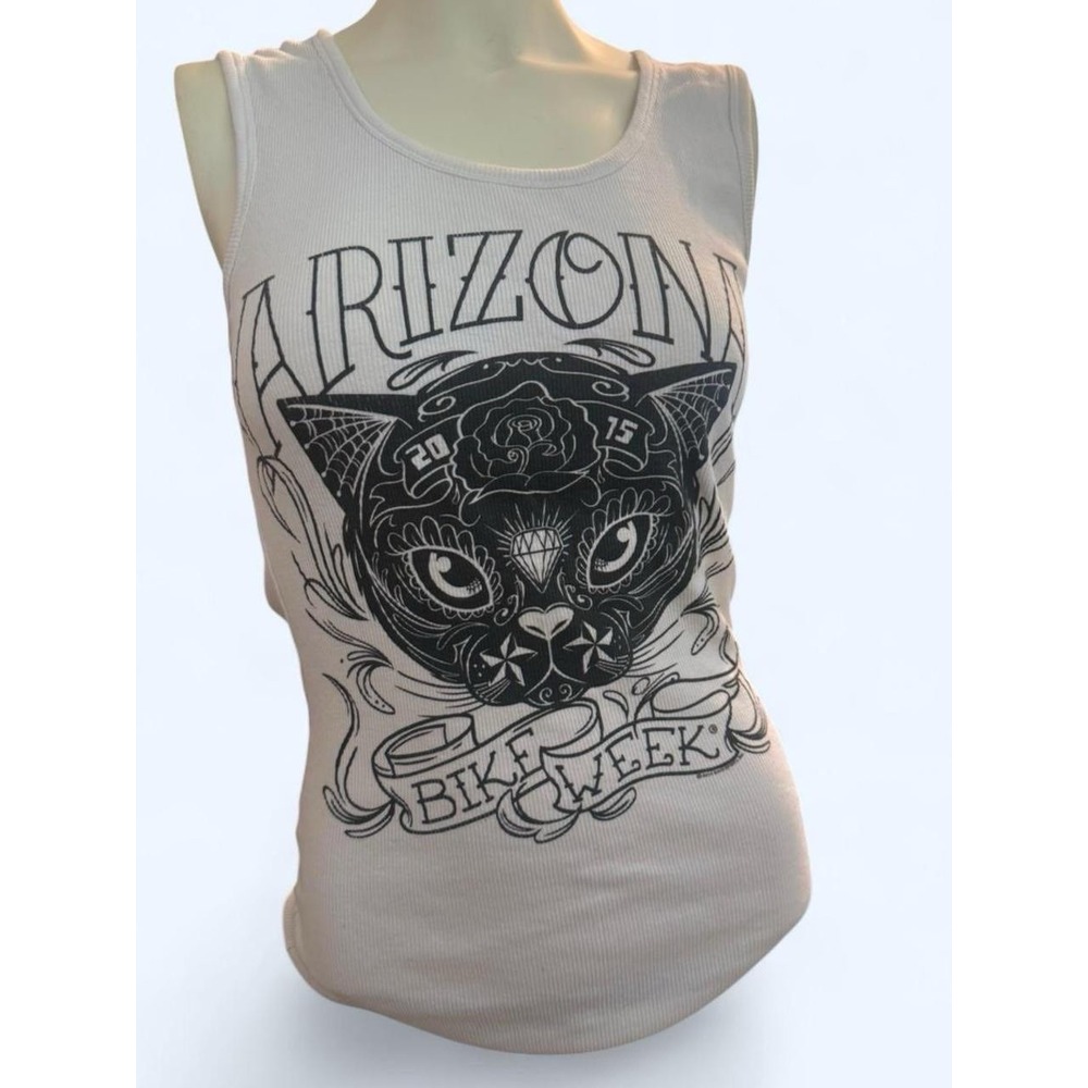 Hot Leathers Women's Arizona Bike Week Graphic Ribbed Scoop Neck Tank Top XL
